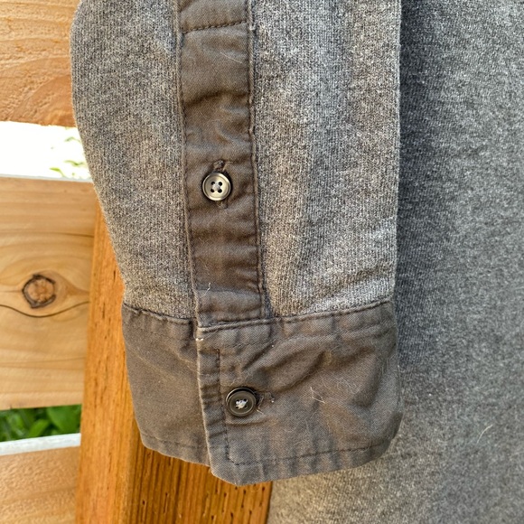 Solid Gray Casual Gap Dress with Cuffs - Picture 4 of 5